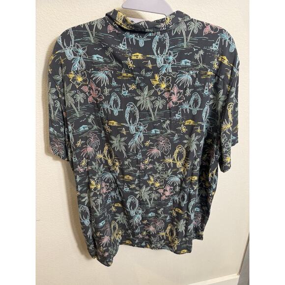 Goodfellow Shirt Mens Large Multicolor Floral Animals Hawaiian Casual Dad - Picture 4 of 5